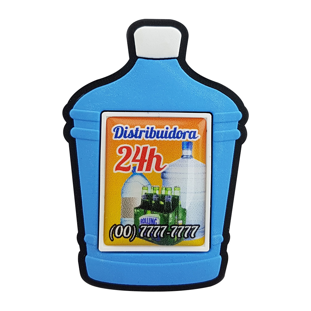 Ímã de Geladeira Galão de Água com a sua logo