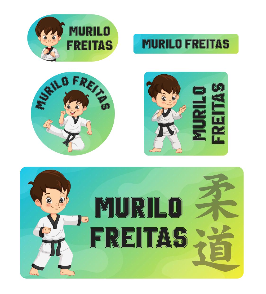 Kit Etiqueta Tema Judô