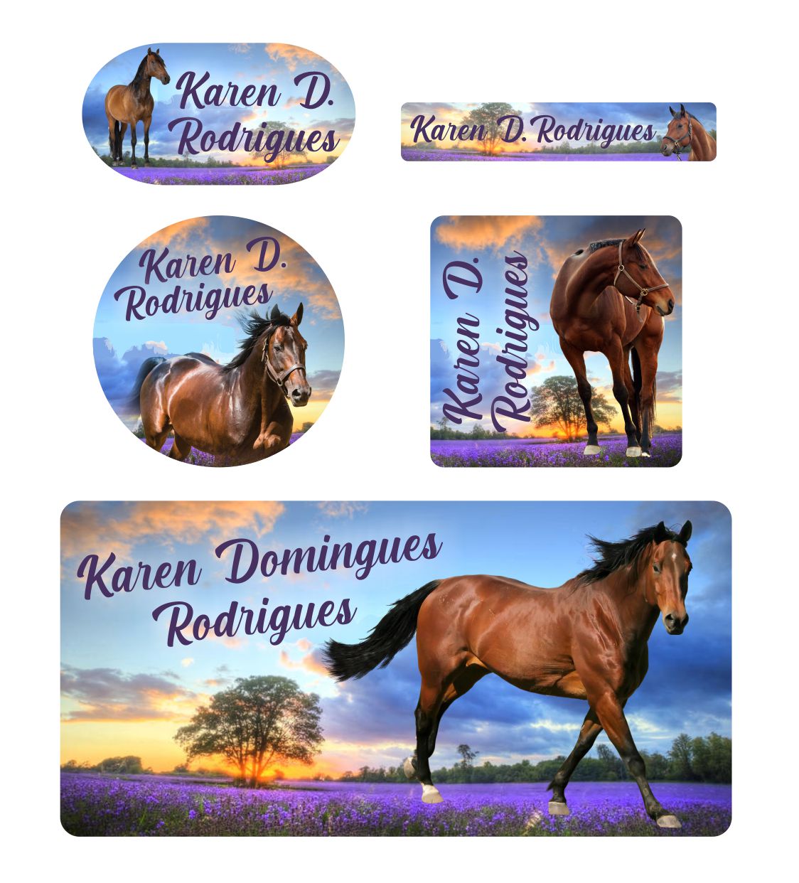 Kit Etiqueta Tema Cavalo