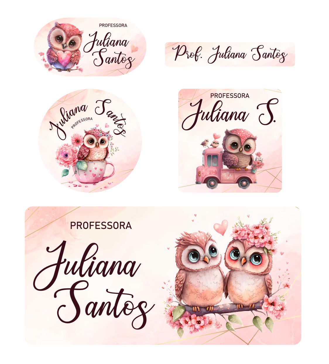 Kit Etiqueta Tema Professora 1