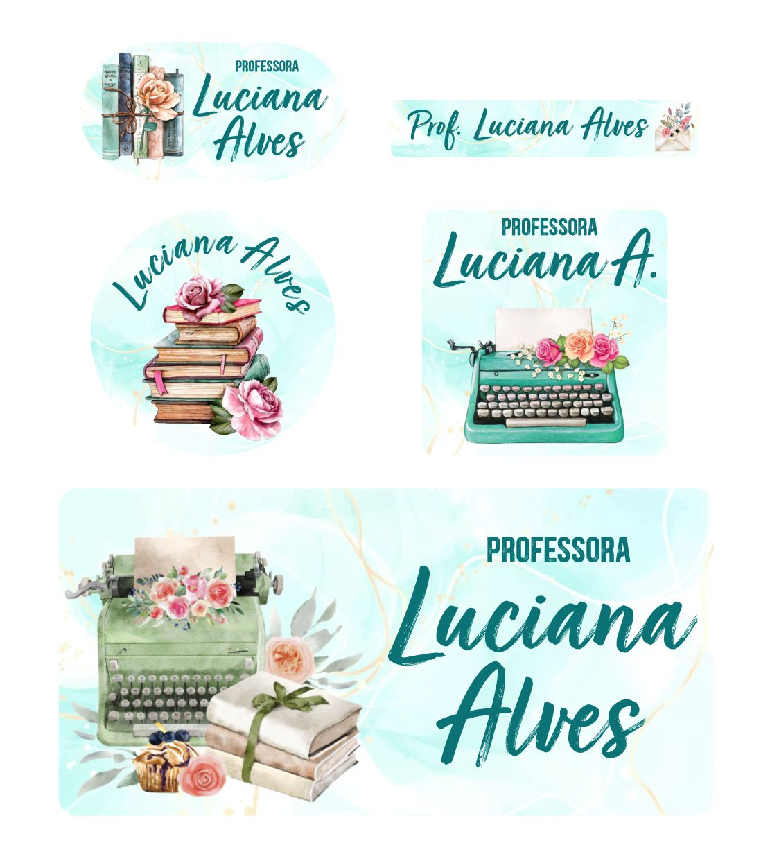 Kit Etiqueta Tema Professora 2