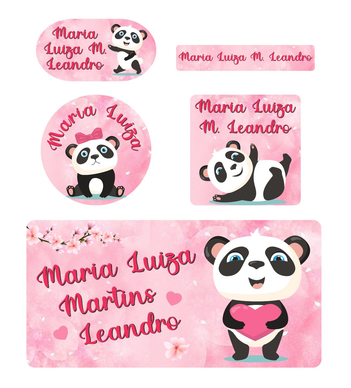 Kit Etiqueta Tema Panda