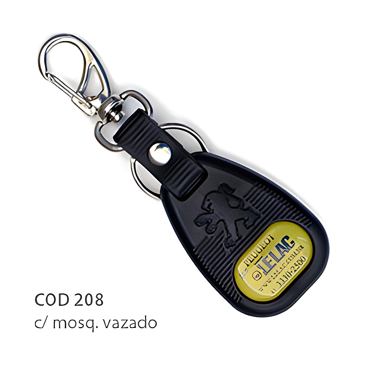 Chaveiro Emborrachado Peugeot com a sua logo