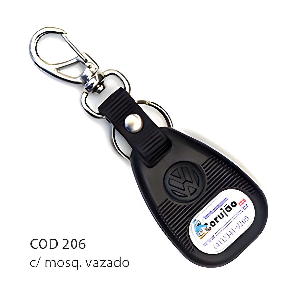 Chaveiro Emborrachado Volkswagen com a sua logo