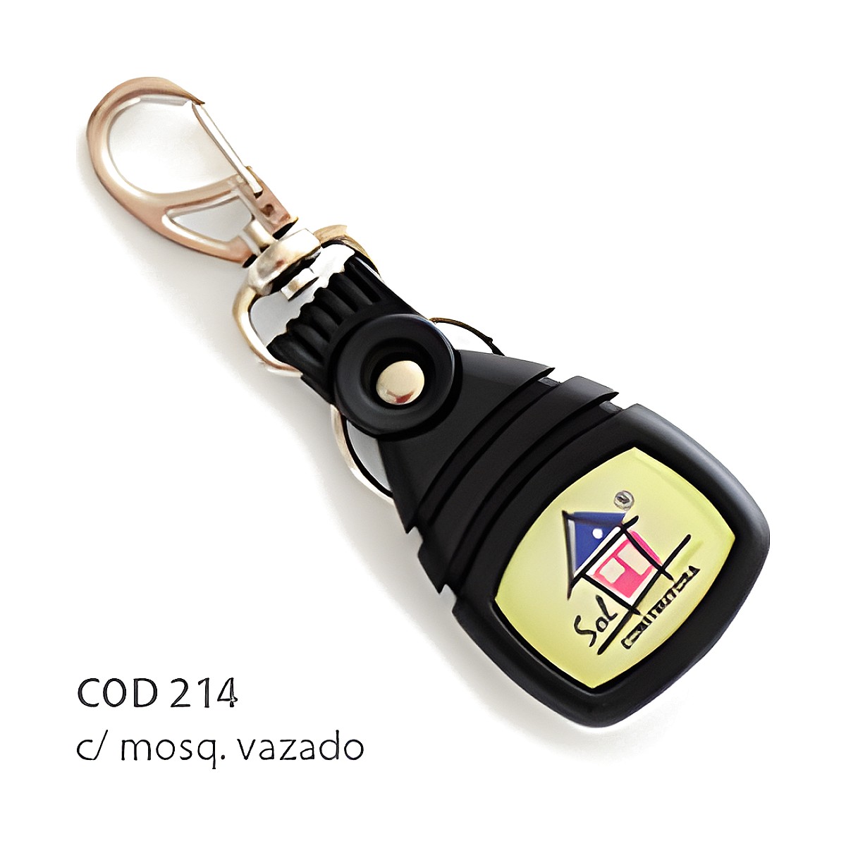 Chaveiro Emborrachado Milão com a sua logo