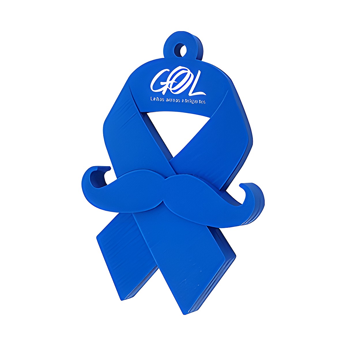 Chaveiro Emborrachado Novembro Azul com a sua logo