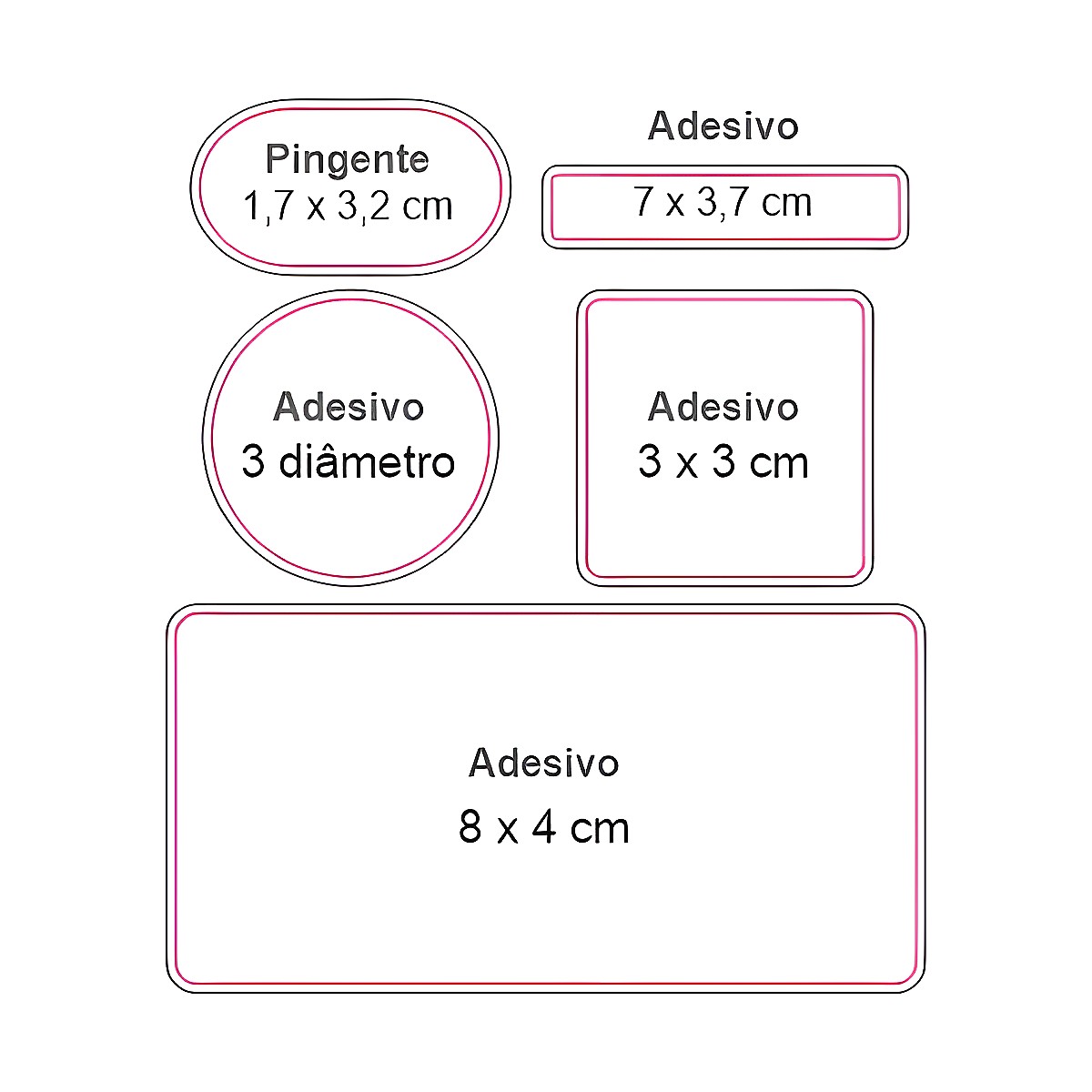 Kit Etiqueta Vinil Branco