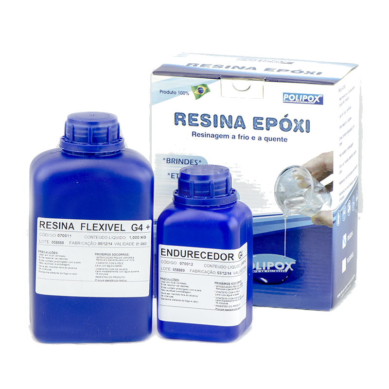 Resina Flexivel Polipox Kit com 1,5 k