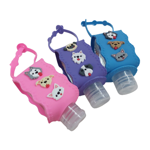 Chaveiro Porta Álcool em Gel Cachorrinhos